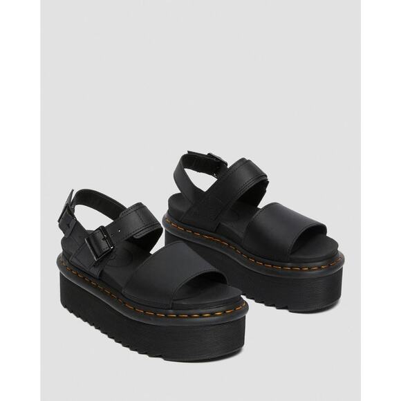 Dr. Martens Voss Womens Leather Strap Platform Sandals - 9 Black - Picture 5 of 5